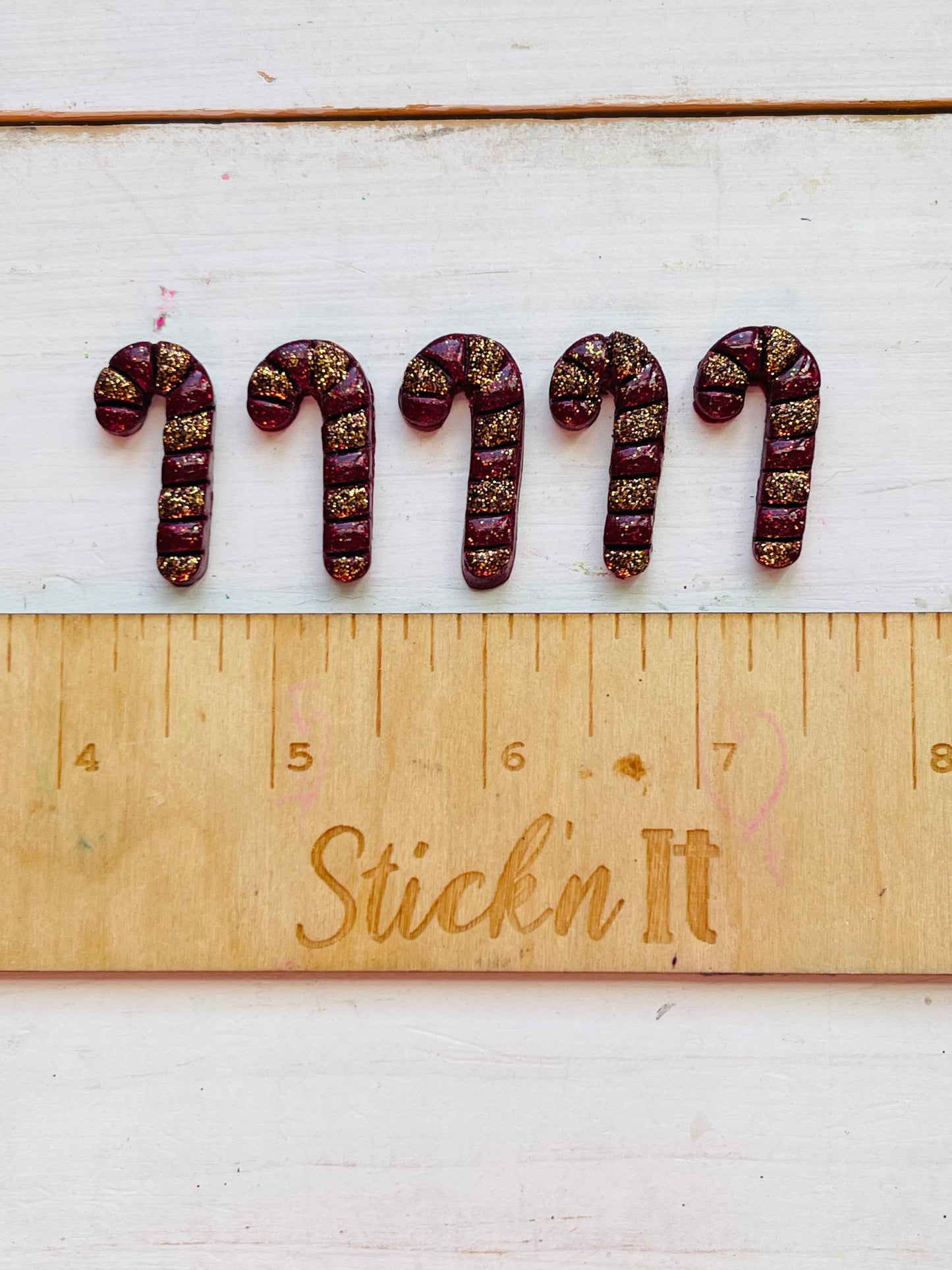 Burgundy Candy cane set