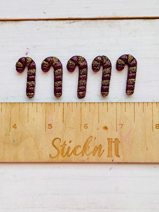 Burgundy Candy cane set