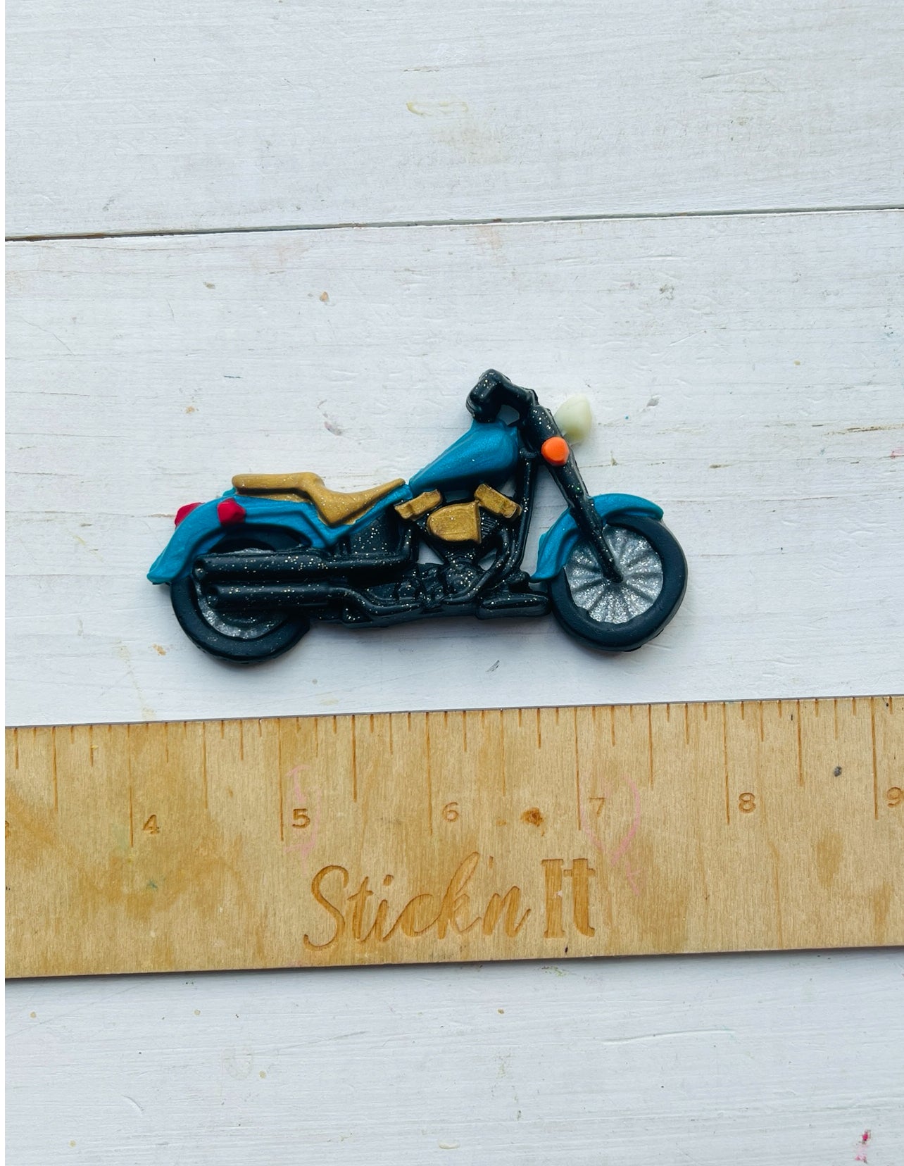 Teal motorcycle