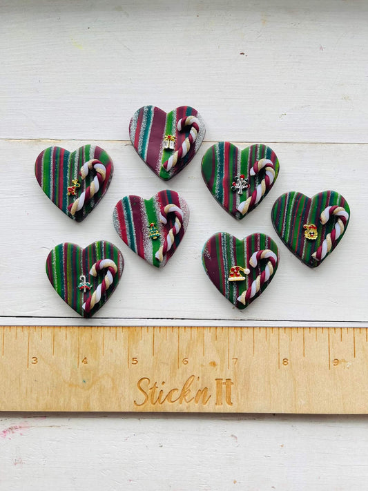 Oversized Christmas Charm Heart 1pk